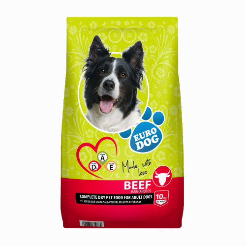 Hrana uscata EuroDog Carne de vita pentru caini cu carne de vita 10 kg