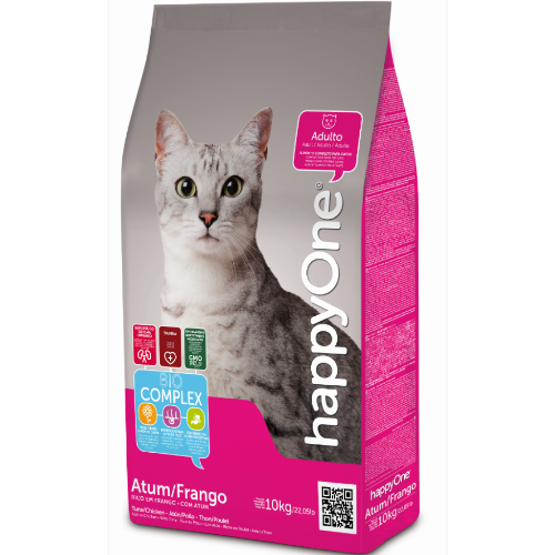 „Hrană uscată HappyOne Cat Tuna/Chicken 10 kg – nutriție completă pentru pisici adulte, cu ton și pui.”