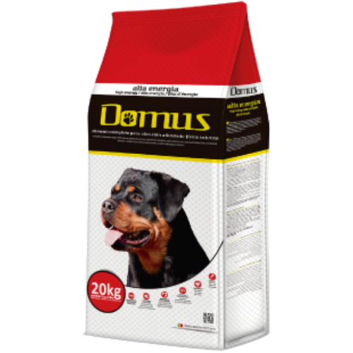 "hrană pentru câini activi DOMUS Adult High Energy" și "DOMUS High Energy pentru câini cu activitate intensă."