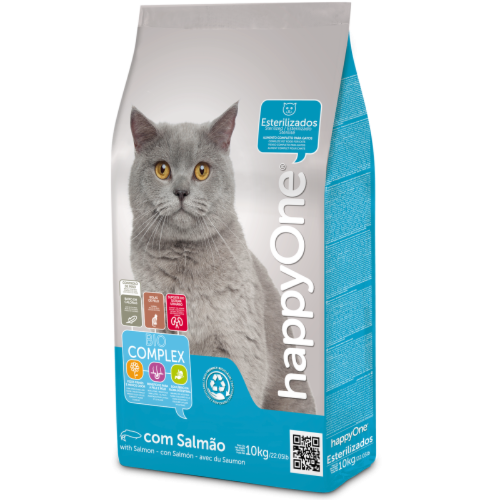 hrană pentru pisici sterilizate HappyOne Cat Sterilized" și "HappyOne Sterilized pentru menținerea greutății ideale."