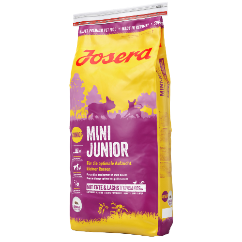 hrană pentru căței de talie mică JOSERA MiniJunior” și „JOSERA MiniJunior 900 g pentru câini tineri