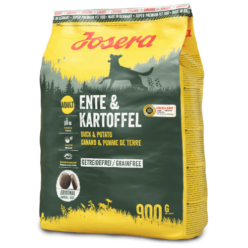 hrană hipoalergenică Josera Ente & Kartoffel” și „Josera Ente & Kartoffel 12,5 kg pentru câini adulți cu alergii alimentare.