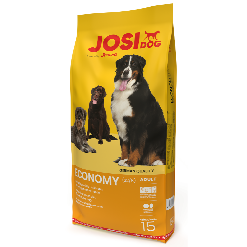hrană economică pentru câini JosiDog Economy" și "JosiDog Economy pentru câini adulți