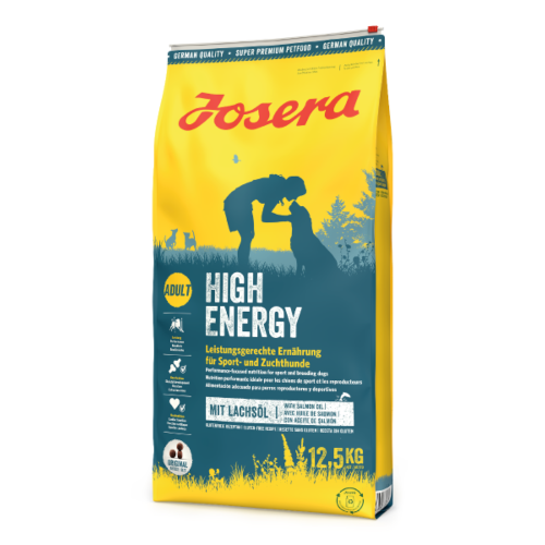 Hrană uscată Josera High Energy 12,5 kg – nutriție premium pentru câinii sportivi și activi.