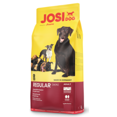 „Hrană uscată JosiDog Regular 15 kg – nutriție completă pentru câini adulți, cu formulă echilibrată pentru sănătate zilnică.”