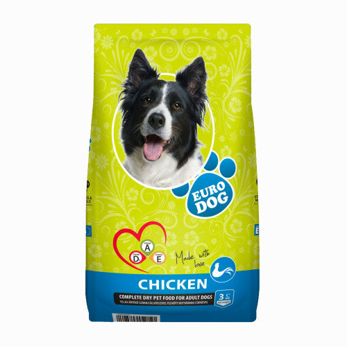 Hrana uscata EuroDog Chicken pentru caini cu pui 10 kg